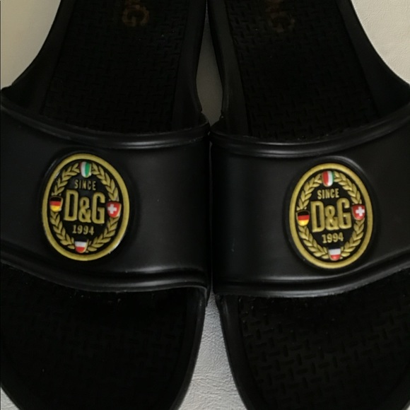 Dolce & Gabbana Shoes | Dolce Gabbana Mens Black Slides Sz 43 | Poshmark